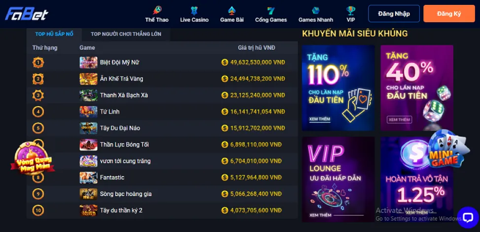 Giao Diện Cá Cược Thân Thiện Tải H58WIN